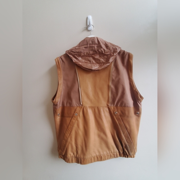 Vintage Genuine Leather Jacket 3 ways to wear - Trendy! with dropped armhole - Picture 7 of 13